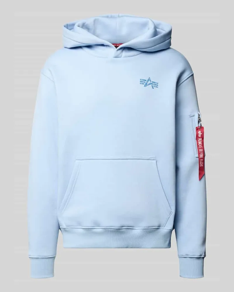 Alpha Industries Hoodie mit Label-Details Hellblau