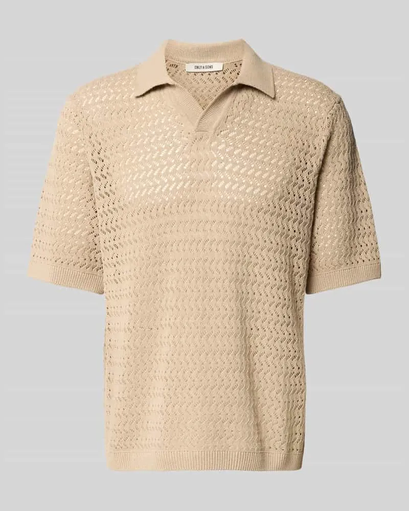 Only & Sons Regular Fit Poloshirt aus Baumwoll-Mix Modell 'NYLE Taupe