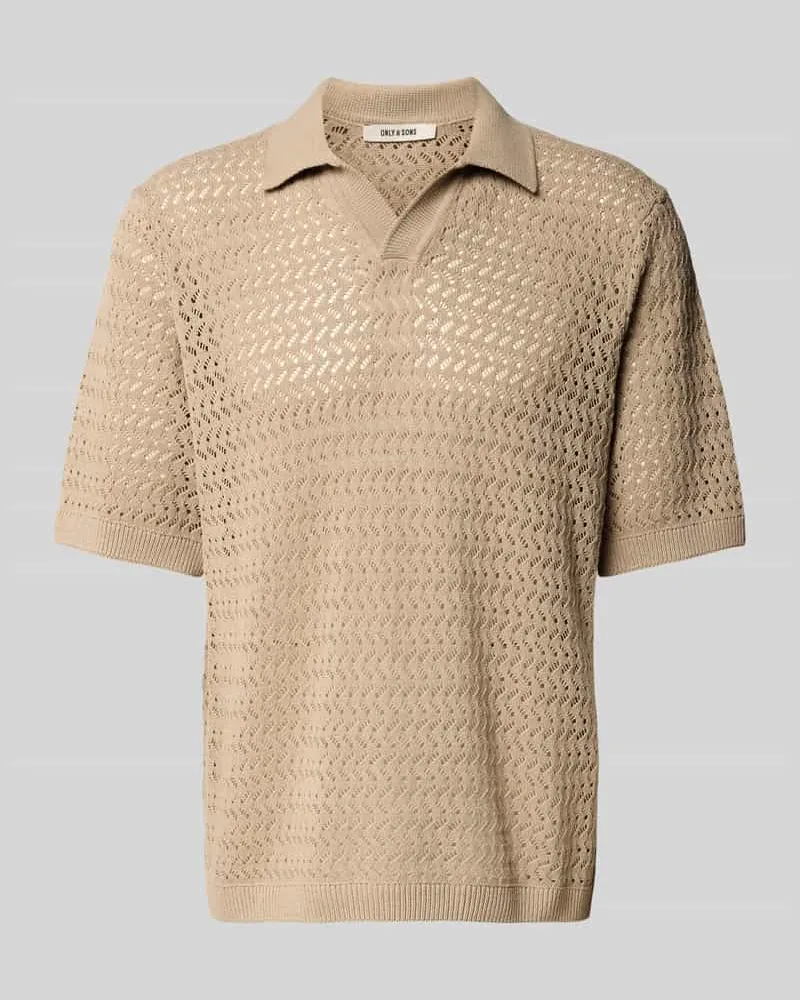 Only & Sons Regular Fit Poloshirt aus Baumwoll-Mix Modell 'NYLE Taupe