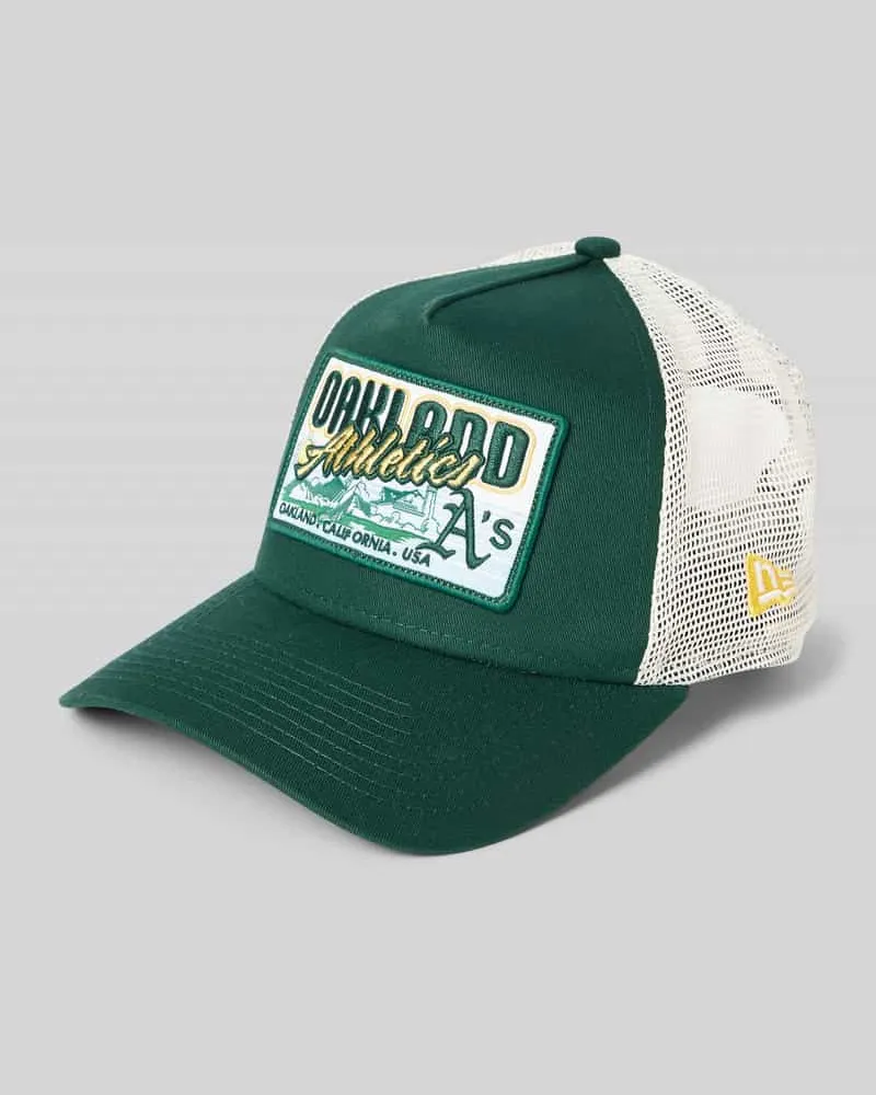 New Era Trucker Cap mit Label-Patch Dunkelgruen