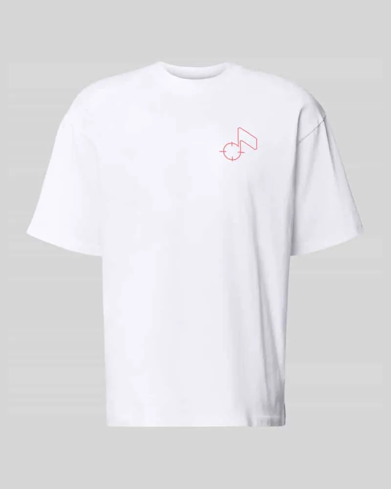 Edwin Jeans T-Shirt aus Baumwolle Modell 'CHARMER Weiss