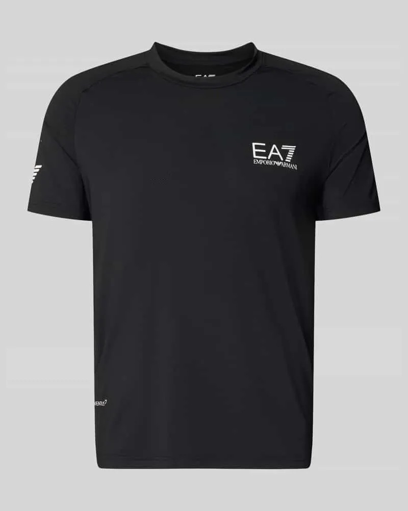 EA7 T-Shirt mit Label-Print Black