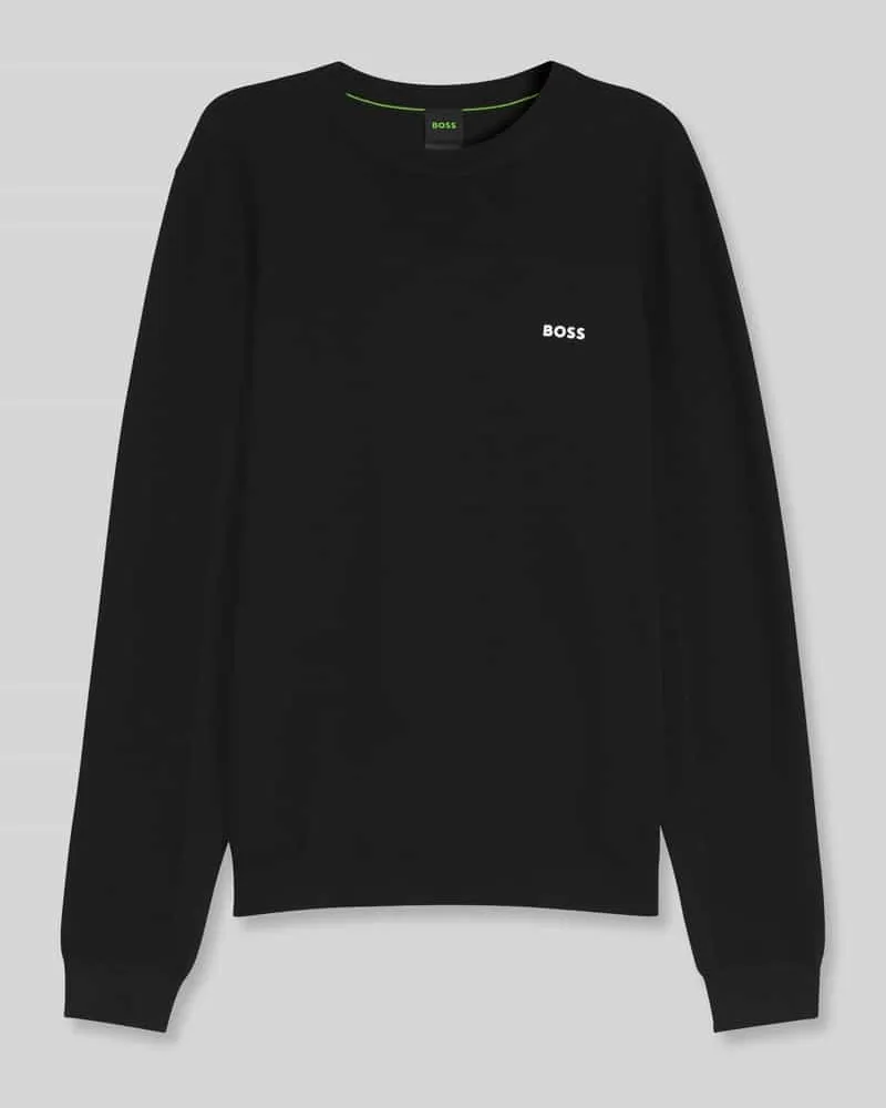 HUGO BOSS Pullover mit Logo-Schriftzug KN_Momentum-X CN Black