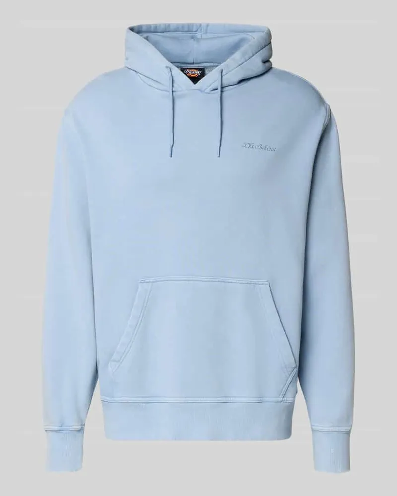 Dickies Hoodie mit Label-Stitching und Känguru-Tasche Hellblau