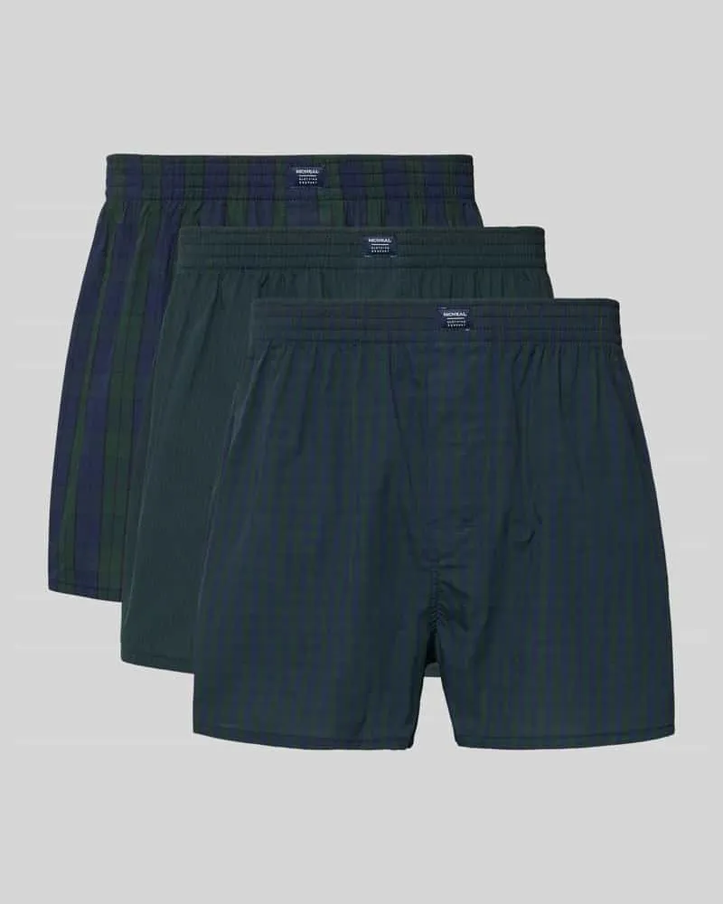 McNeal Boxershorts mit elastischem Bund im 3er-Pack Dunkelgruen