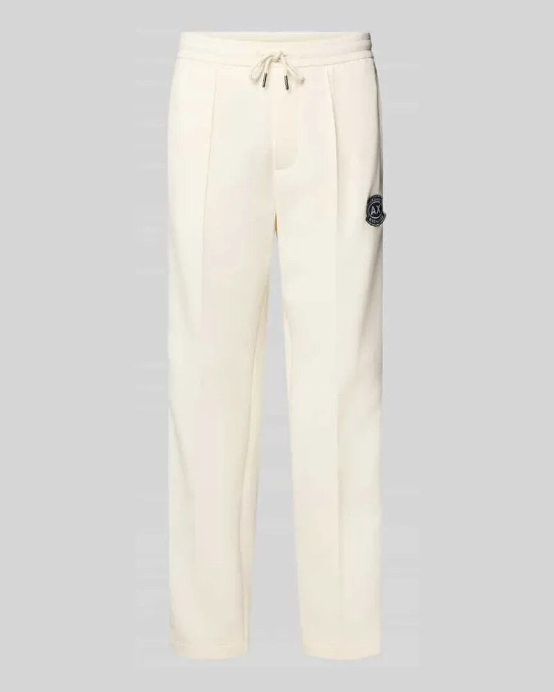 Armani Exchange Sweatpants mit Label-Patch und elastischem Bund Offwhite