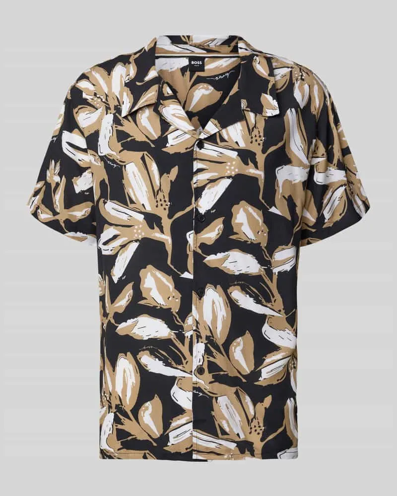 HUGO BOSS Relaxed Fit Freizeithemd mit Allover-Muster 