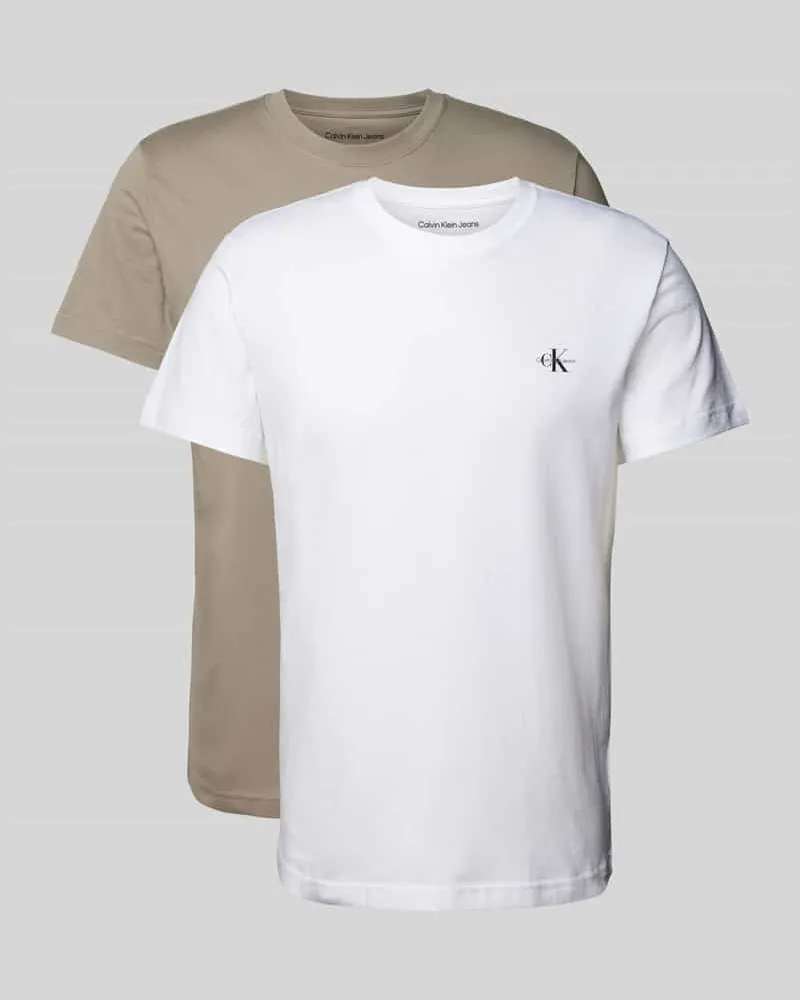 Calvin Klein T-Shirt mit Label-Print im 2er-Pack 