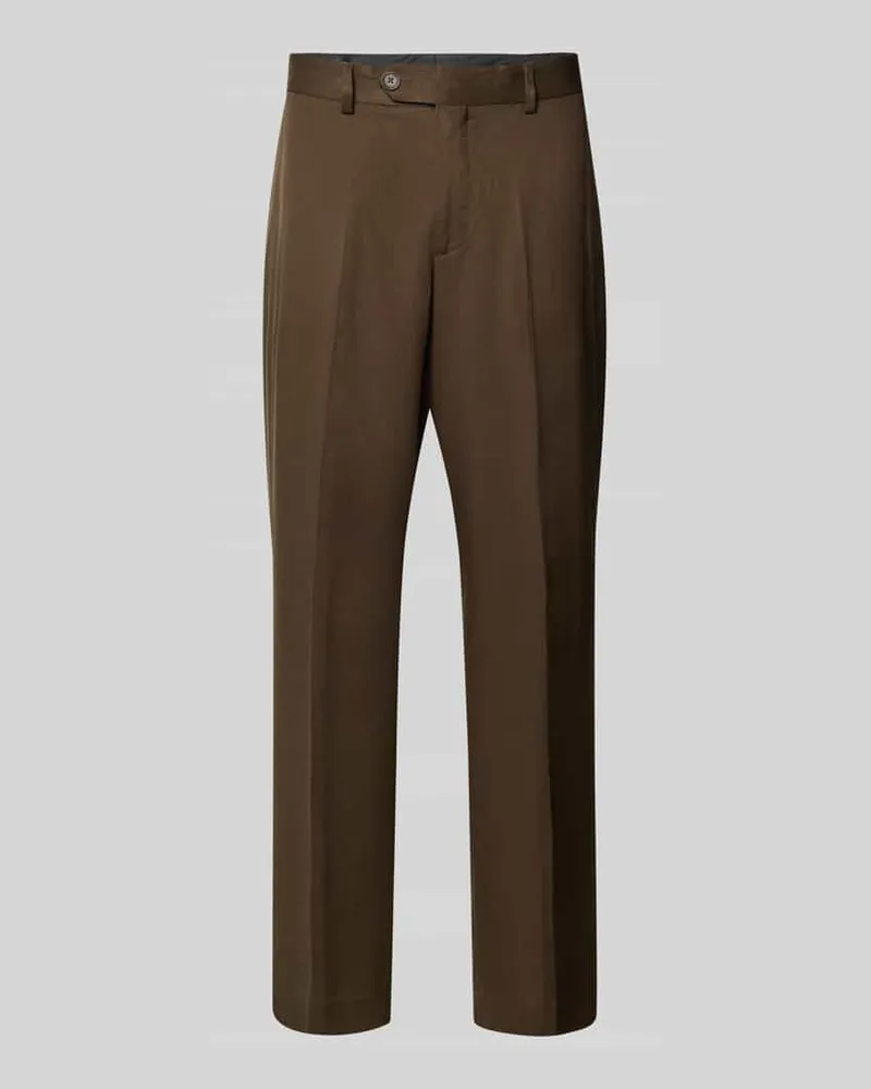 Selected Homme Relaxed Fit Anzughose aus reinem Lyocell Modell 'RELAXED-KIM Dunkelbraun