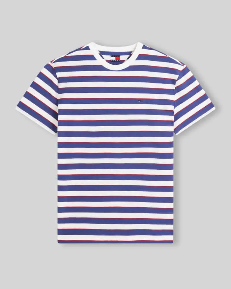 Tommy Hilfiger Regular Fit T-Shirt aus reiner Baumwolle Blau