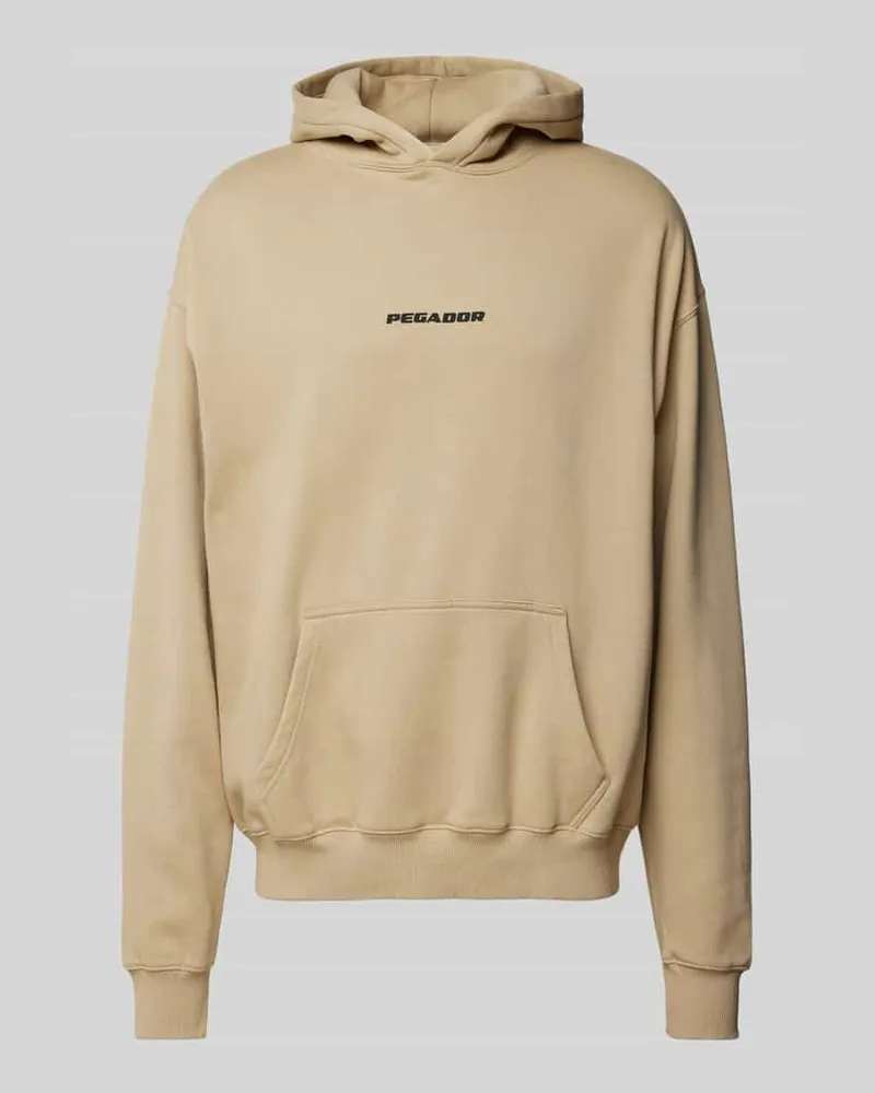 PEGADOR Oversized Hoodie mit Label-Print 