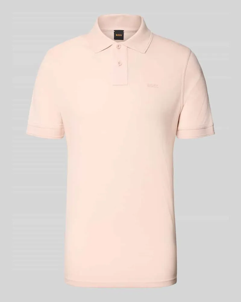 HUGO BOSS Regular Fit Poloshirt aus reiner Baumwolle Modell 'PRIME Hellrosa