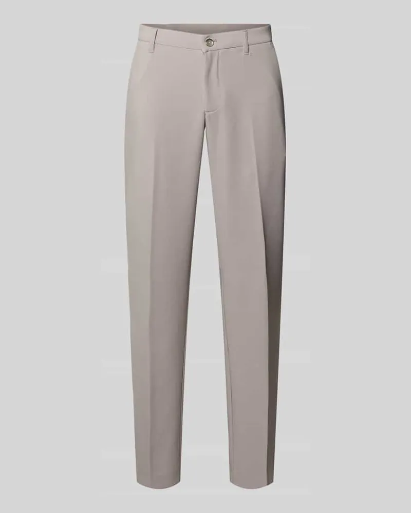 McNeal Straight Fit Stoffhose mit Bügelfalten Mittelgrau