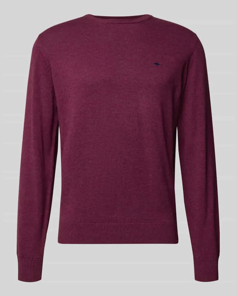 Fynch-Hatton Strickpullover mit Rundhalsausschnitt Bordeaux
