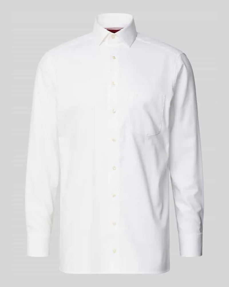 Olymp Modern Fit Business-Hemd mit Knopfleiste Ecru