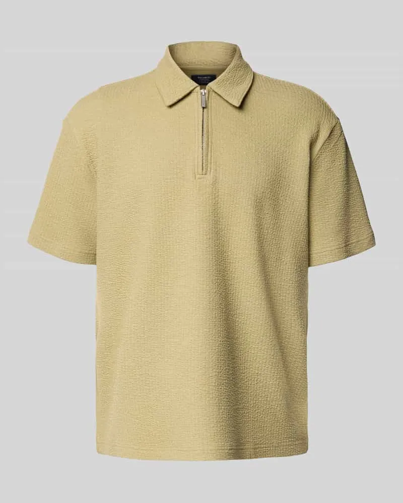 McNeal Poloshirt mit kurzem Reißverschluss Schilf