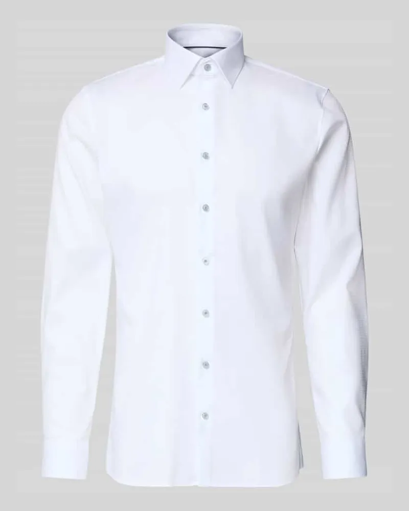 Olymp Slim Fit Businesshemd mit Kentkragen Weiss