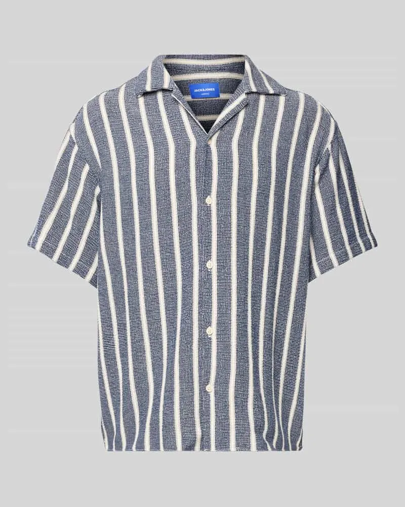 Jack & Jones Regular Fit Freizeithemd mit Resortkragen Modell 'COBA Marine