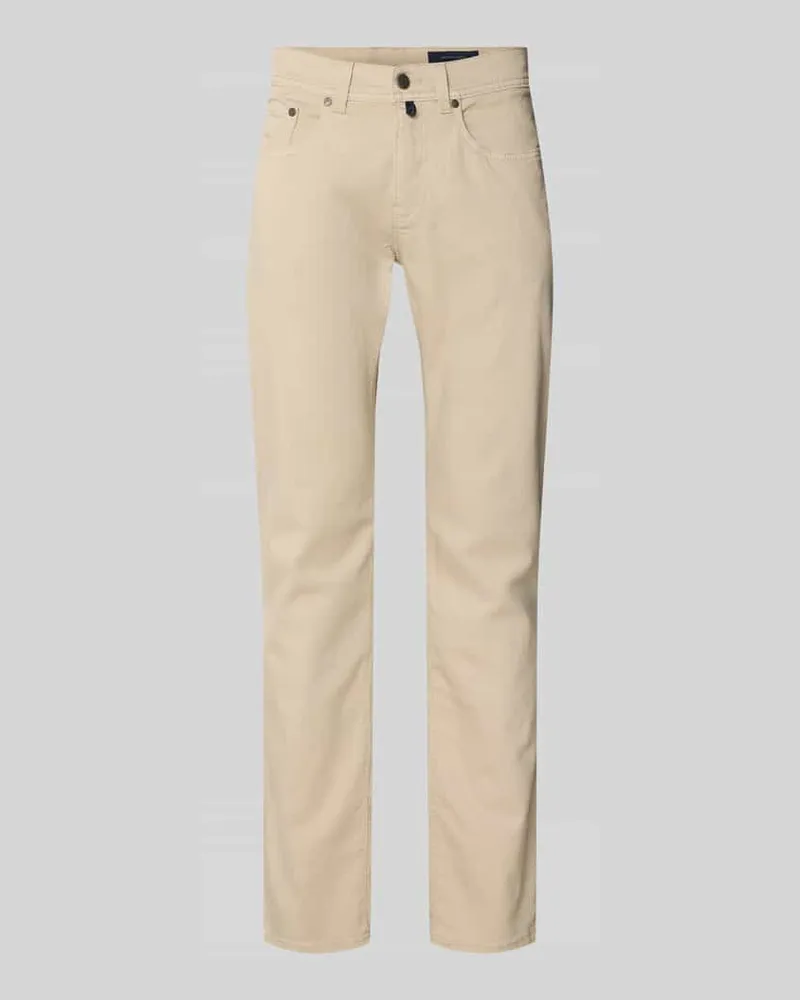 Pierre Cardin Regular Fit Jeans mit Label-Detail Modell 'Lyon Beige
