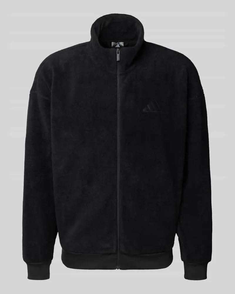 adidas Fleecejacke mit Stehkragen und Reißverschluss Black