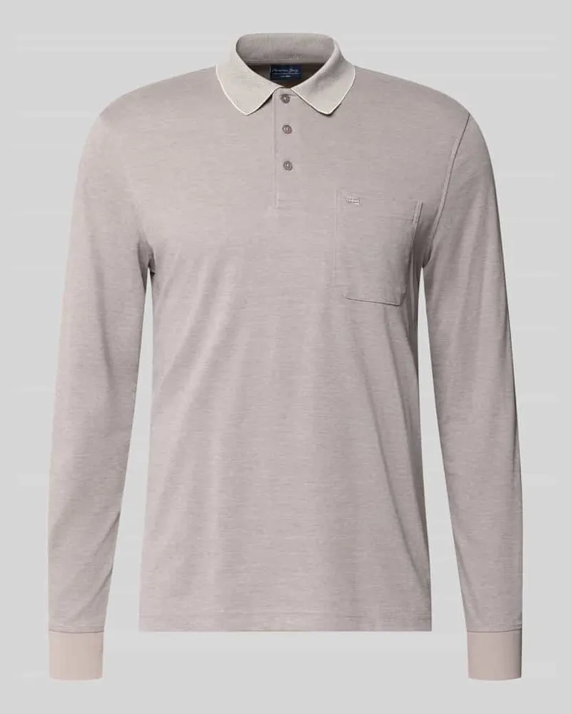 Christian Berg Regular Fit Poloshirt mit Baumwoll-Anteil Mittelgrau