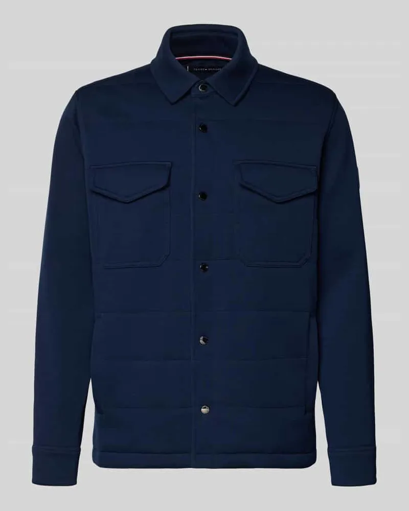 Tommy Hilfiger Regular Fit Sweatjacke aus Baumwoll-Mix Marine