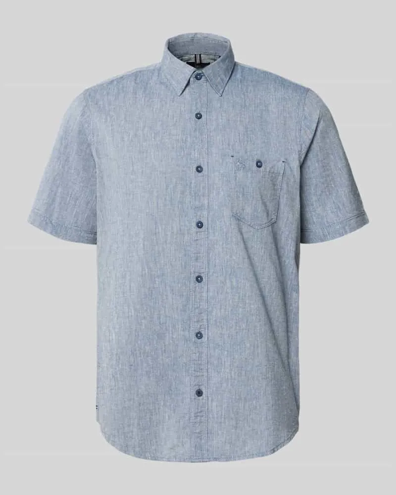 Lerros Regular Fit T-Shirt aus Baumwoll-Mix Marine