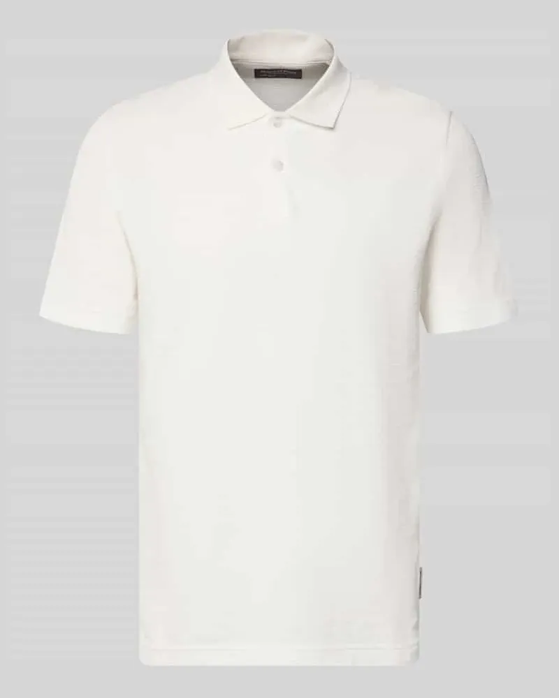 Marc O'Polo Regular Fit Poloshirt aus reiner Baumwolle Offwhite