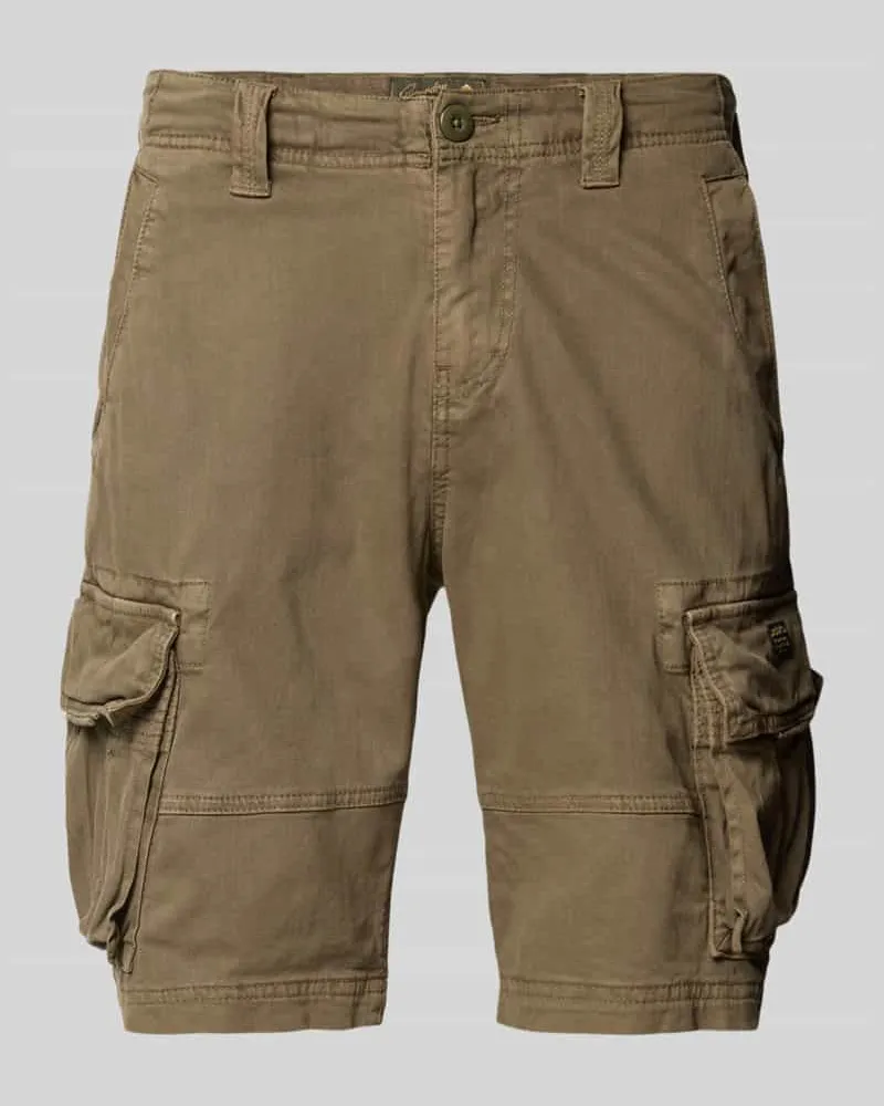 Superdry. Cargoshorts aus Baumwoll-Mix Modell 'CORE Oliv