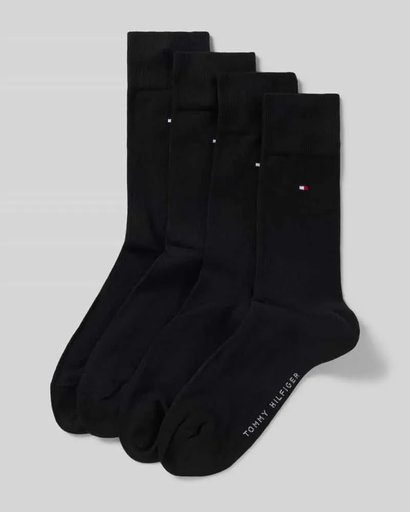 Tommy Hilfiger Socken aus Baumwoll-Mix im 4er-Pack Black