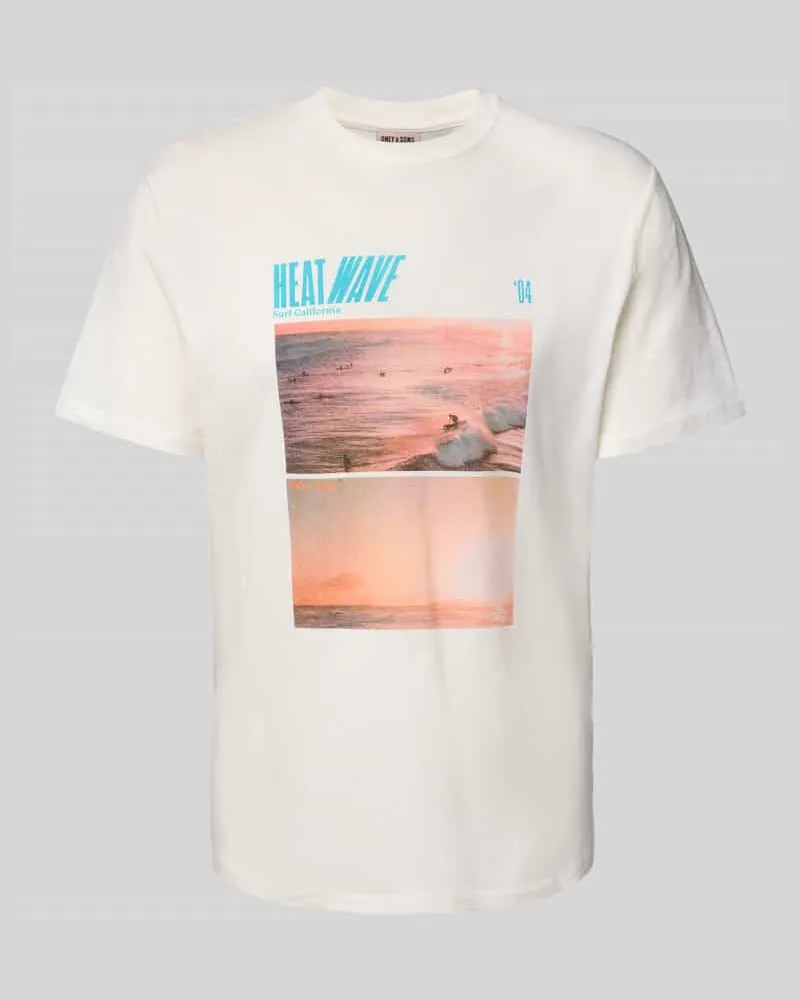 Only & Sons Regular Fit T-Shirt mit Motiv-Print 