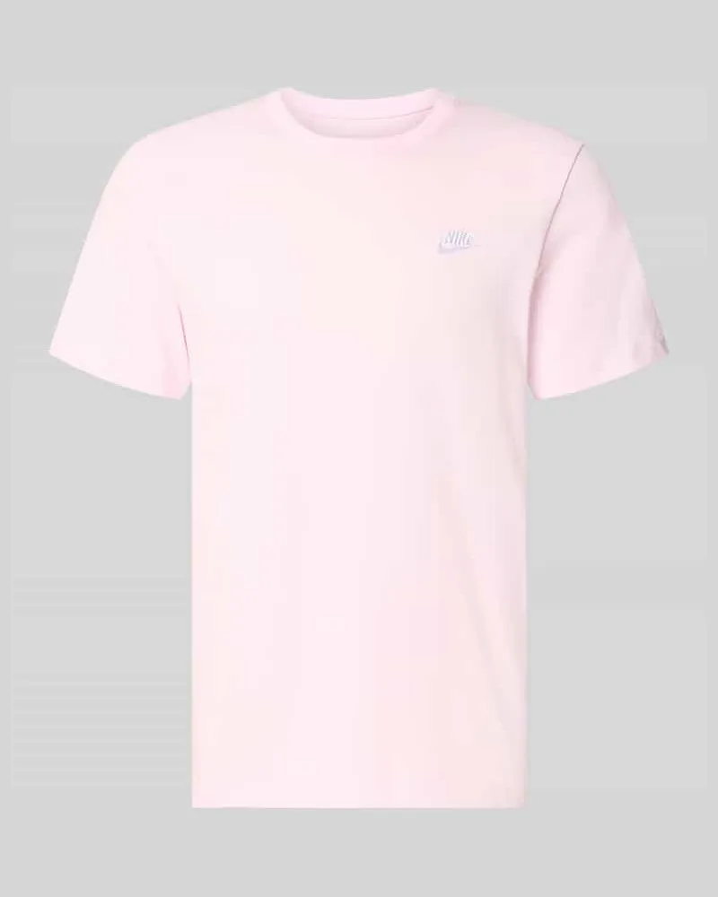 Nike Regular Fit T-Shirt aus reiner Baumwolle Hellrosa