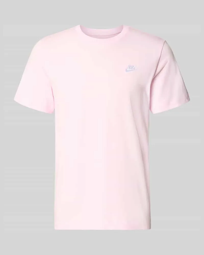 Nike Regular Fit T-Shirt aus reiner Baumwolle Hellrosa