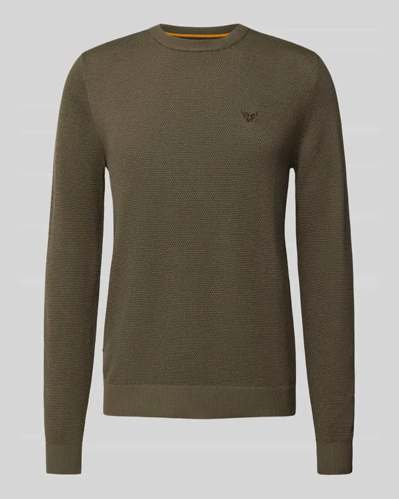 PME Legend Strickpullover mit Logo-Stitching Modell 'Ricecorn 