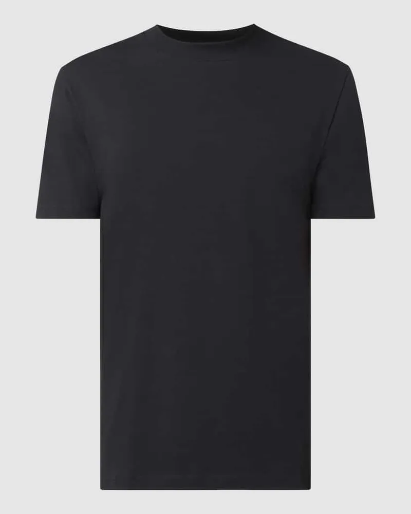 Selected Homme T-Shirt mit geripptem Rundhalsausschnitt Modell 'RELAXCOLMAN 