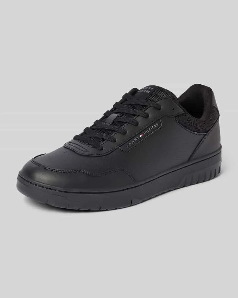 Tommy Hilfiger Low Top Sneaker aus Leder-Mix Black