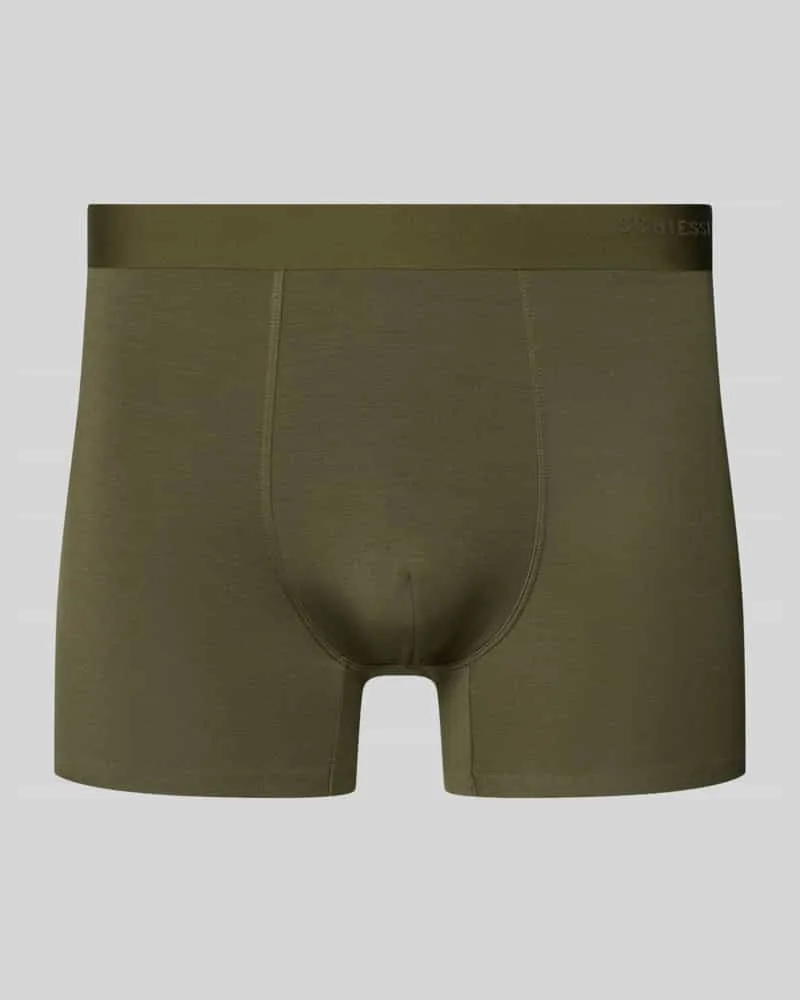 Schiesser Trunks mit elastischem Bund und Label-Detail Oliv