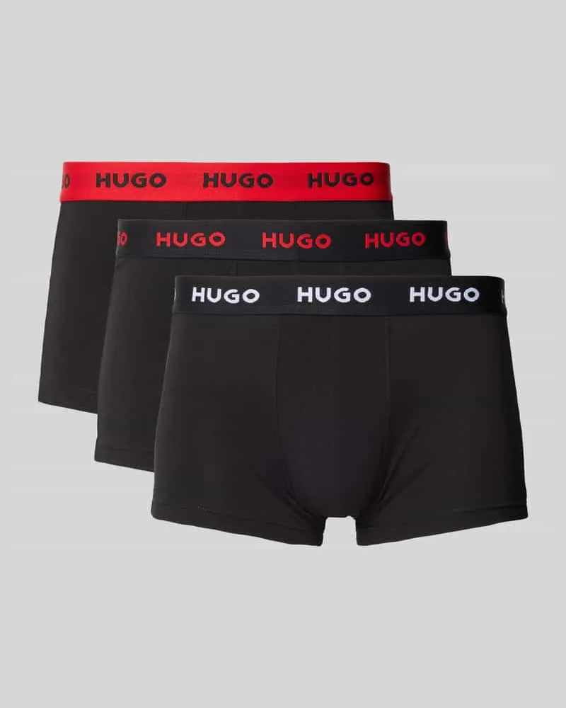 HUGO BOSS Trunks mit elastischem Label-Bund im 3er-Pack 