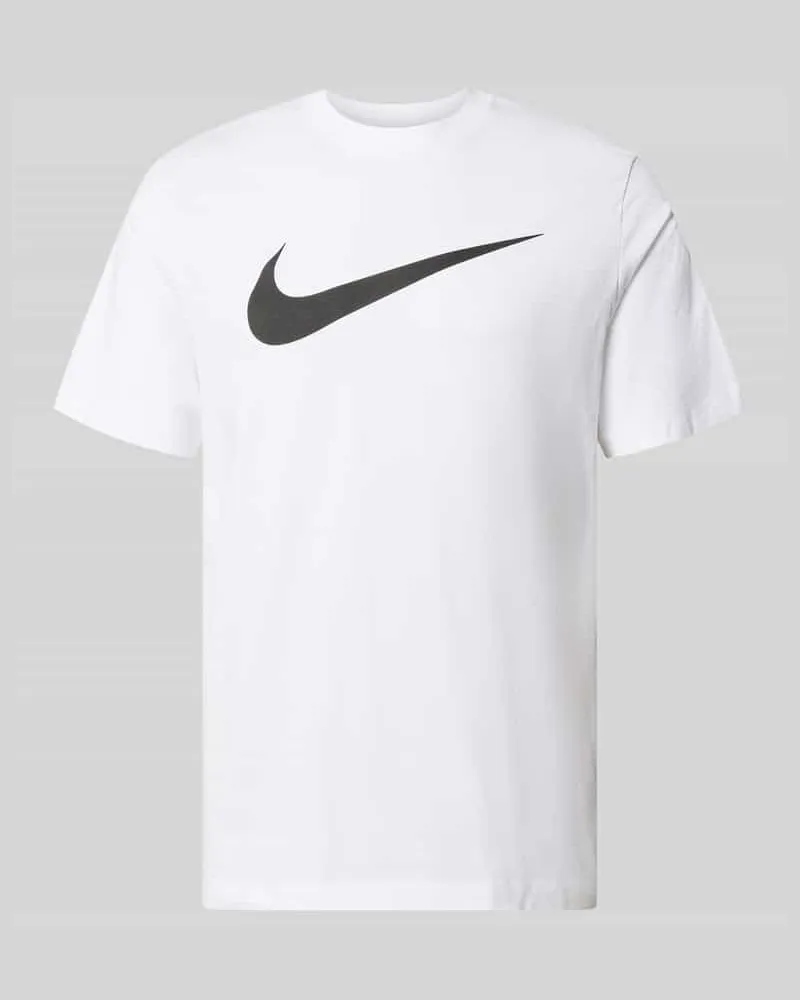 Nike Regular Fit T-Shirt aus reiner Baumwolle Weiss