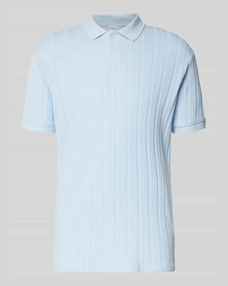 Selected Homme Slim Fit Poloshirt mit Strukturmuster Modell 'JADEN 