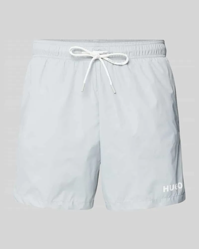 HUGO BOSS Relaxed Fit Badeshorts mit Label-Print Modell 'HAITI 
