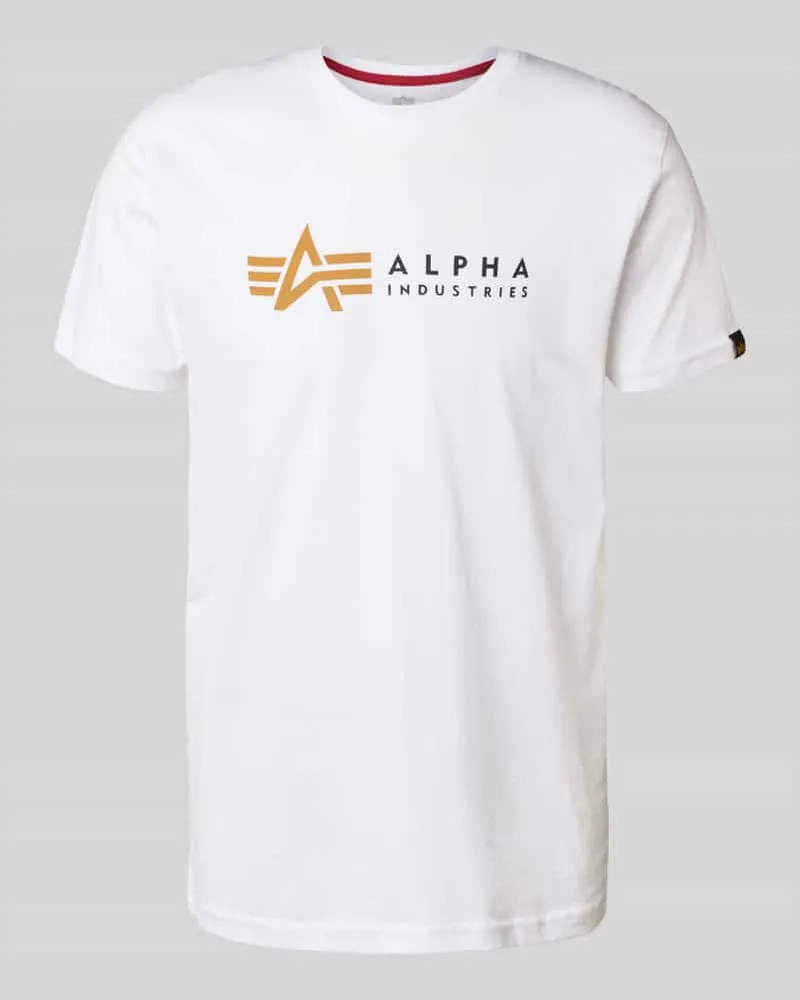 Alpha Industries T-Shirt mit Label-Print 
