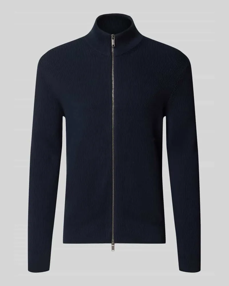 McNeal Strickjacke mit Stehkragen Modell 'LEVI Dunkelblau