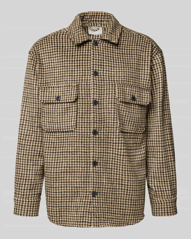 Jack & Jones Regular Fit Hemdjacke mit Brusttaschen Modell 'BRADLEY 