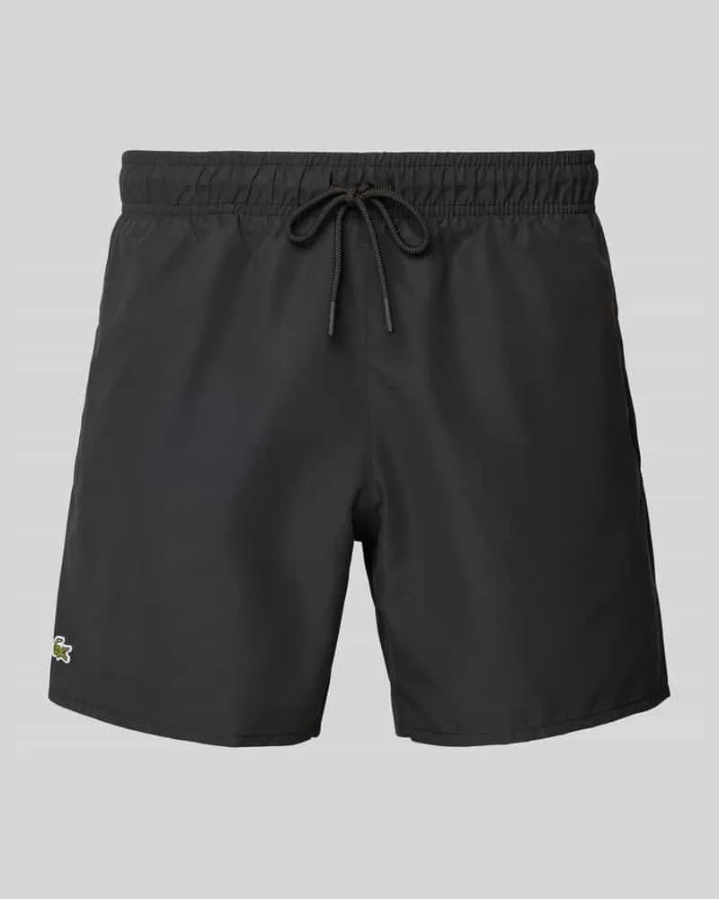 Lacoste Regular Fit Badeshorts mit Logo-Badge Black