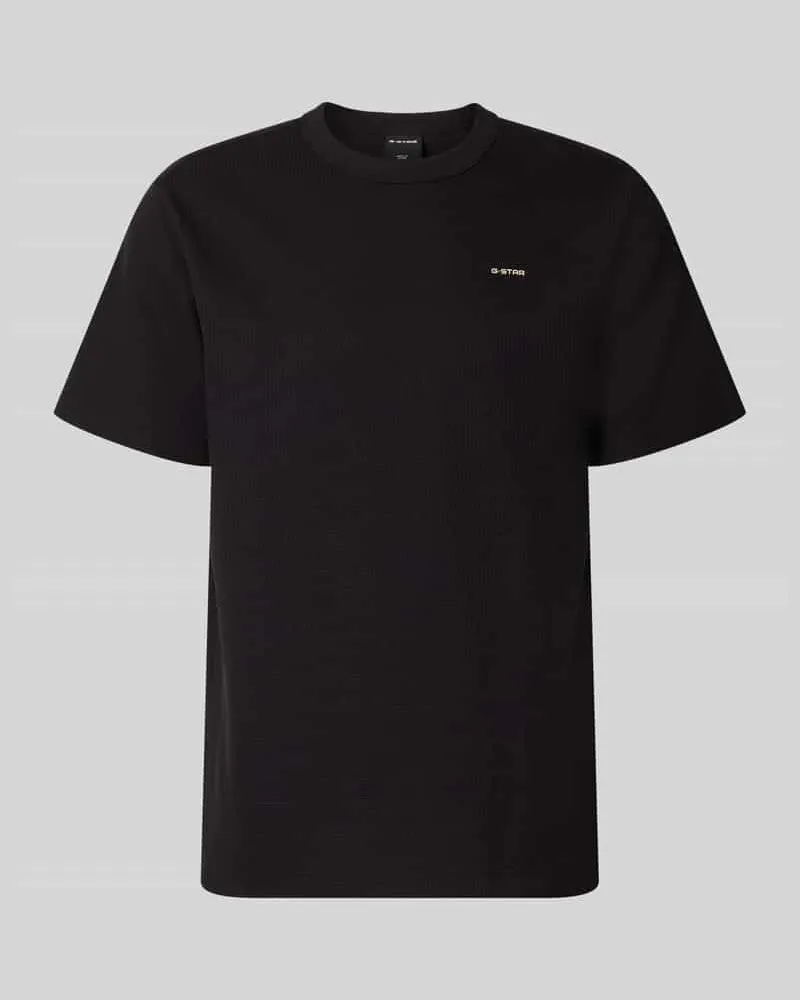 G-STAR RAW Regular Fit T-Shirt mit Strukturmuster Black