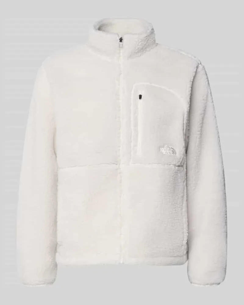 The North Face Fleecejacke mit Stehkragen und Brusttasche Modell 'EXTREME PILE Offwhite