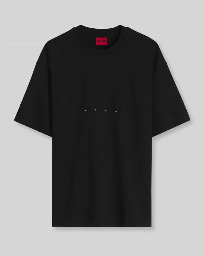 HUGO BOSS Oversized T-Shirt aus reiner Baumwolle Modell 'Devrolo Black