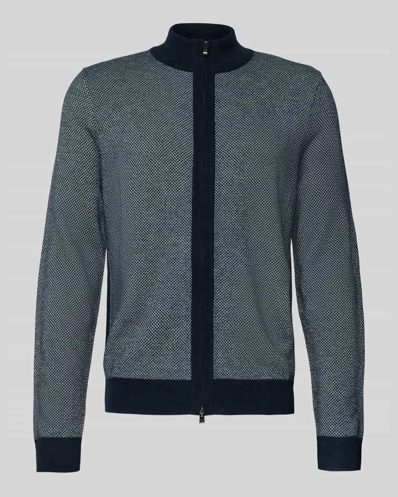 HUGO BOSS Regular Fit Strickjacke aus Woll-Mix Modell 'H-HETERNO 