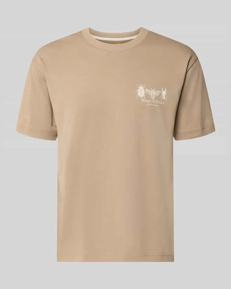 Marc O'Polo Relaxed Fit T-Shirt aus reiner Baumwolle Mittelgrau
